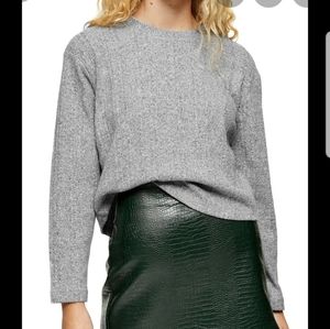 Topshop Split Back Cut & Sew Sweater SZ 6 NWT
